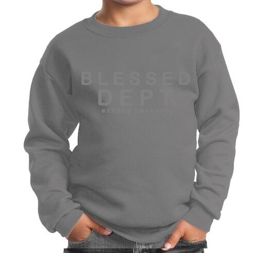 KIDS CREWNECK - BLESSED GREY (Juniors)