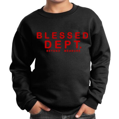 KIDS CREWNECK - BLESSED RED (Juniors)