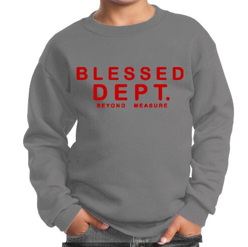 KIDS CREWNECK - BLESSED RED (Juniors)