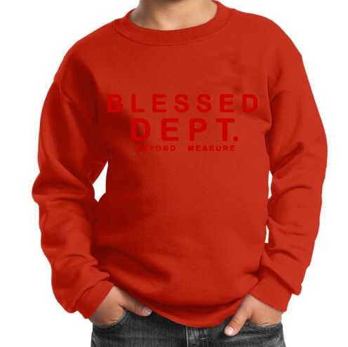 KIDS CREWNECK - BLESSED RED (Juniors)