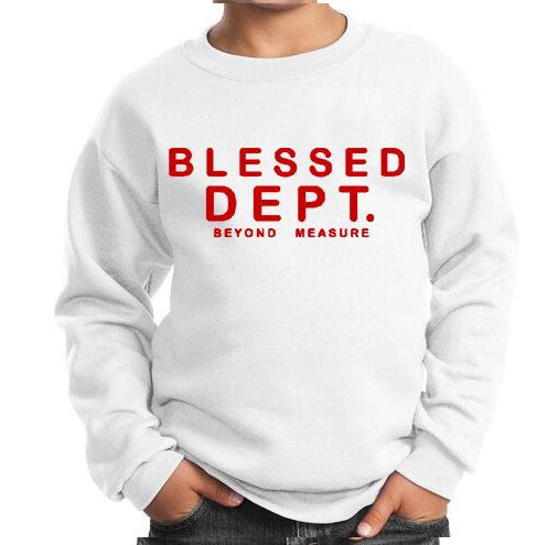 KIDS CREWNECK - BLESSED RED (Juniors)