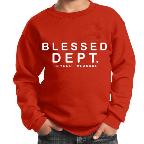 KIDS CREWNECK - BLESSED WHT (Juniors)