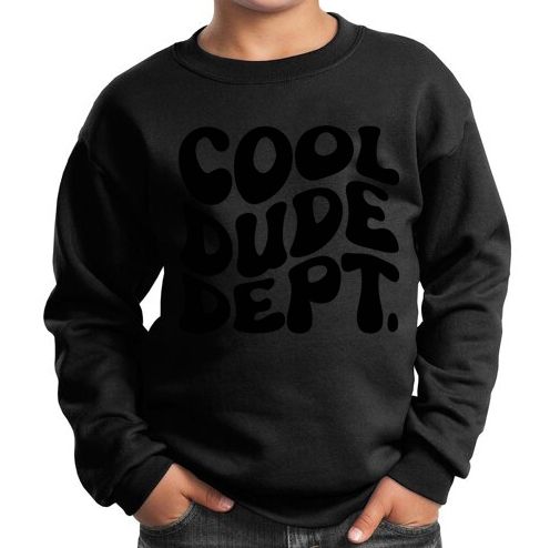 KIDS CREWNECK - DUDE BLK (Toddlers)