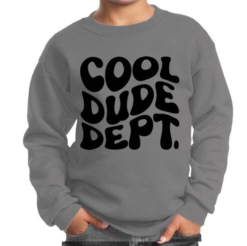 KIDS CREWNECK - DUDE BLK (Toddlers)