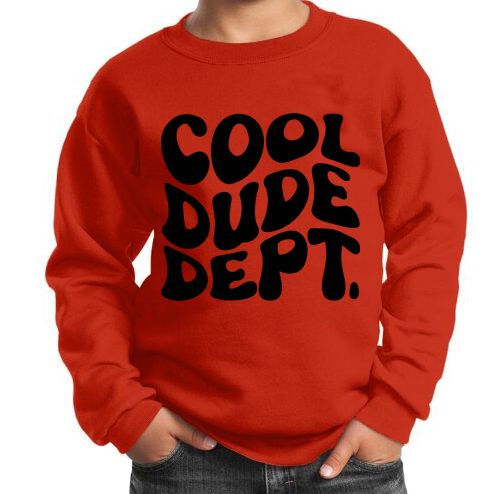 KIDS CREWNECK - DUDE BLK (Toddlers)