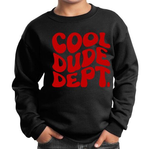 KIDS CREWNECK - DUDE RED (Toddlers)