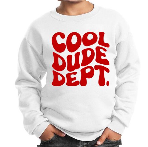 KIDS CREWNECK - DUDE RED (Toddlers)