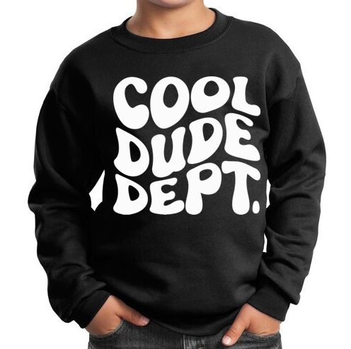 KIDS CREWNECK - DUDE WHT (Toddlers)