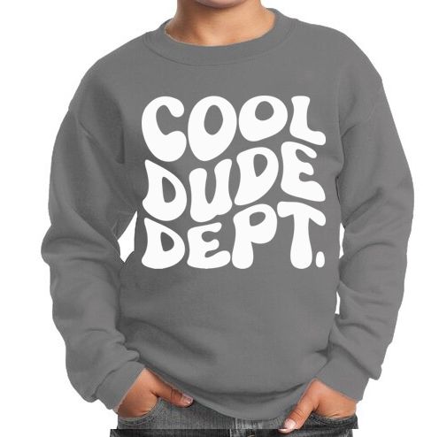 KIDS CREWNECK - DUDE WHT (Toddlers)