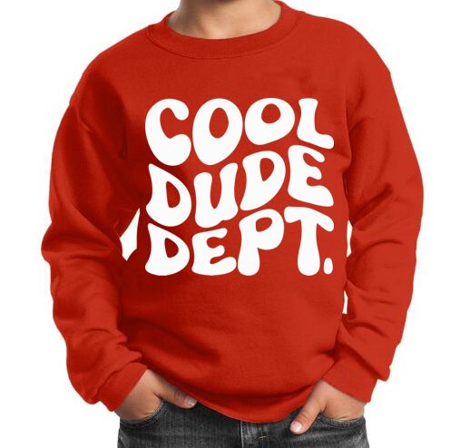 KIDS CREWNECK - DUDE WHT (Toddlers)