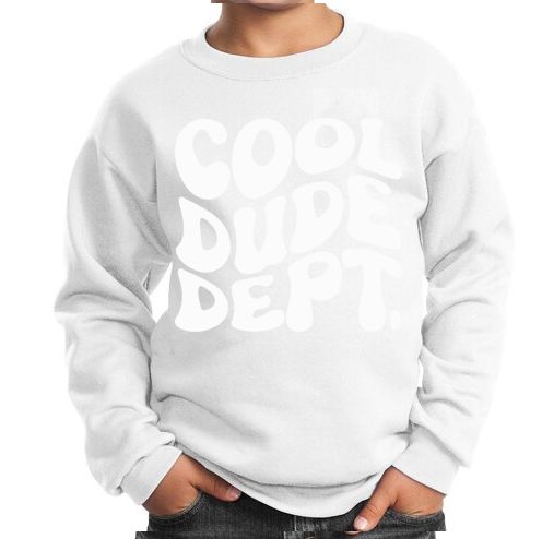 KIDS CREWNECK - DUDE WHT (Toddlers)