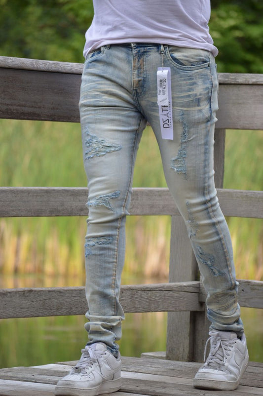 SUPER STRETCH DENIM - SLIM FIT - LIGHT BLUE TINT (DZTR-339)