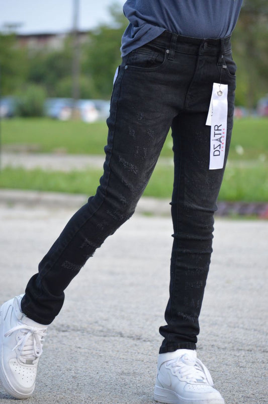 KIDS ULTRA STRETCH DENIM - BLACK SUBTLE (DZTR-K-001)