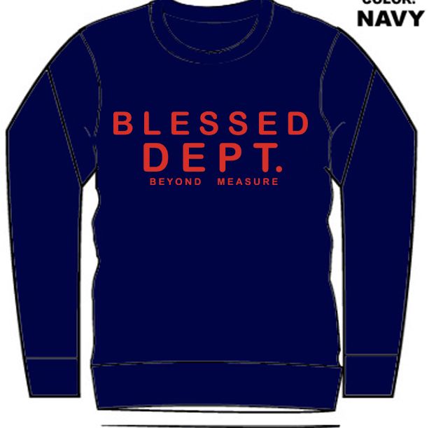 CREW NECK- BLESSED GREY (DZTR-BLESSED RED)