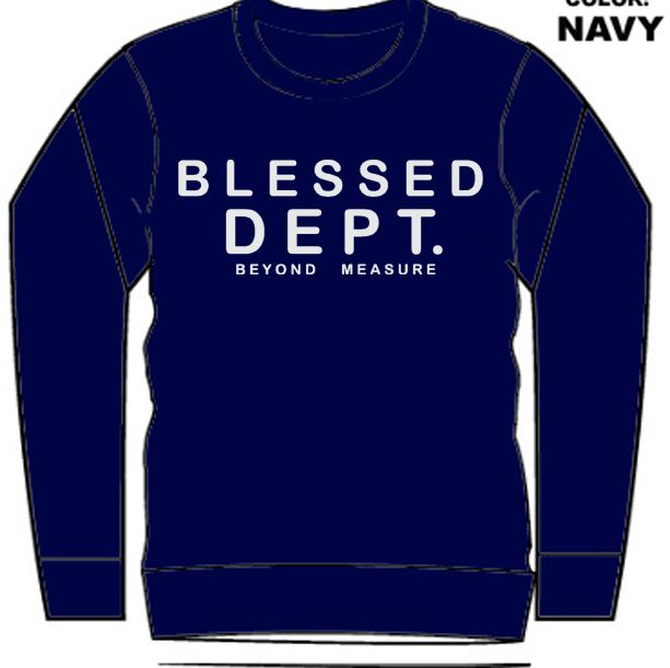 CREW NECK - BLESSED BLCK (DZTR-BLESSED WHITE)