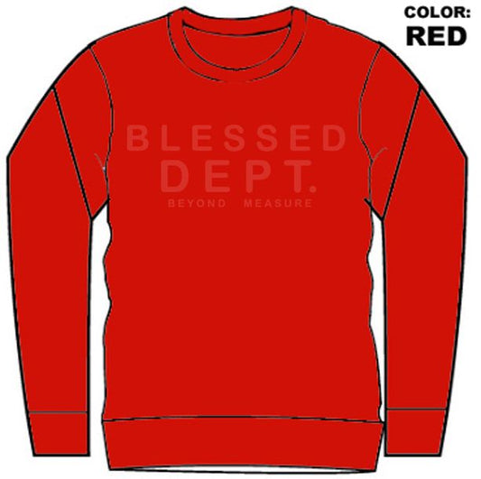 CREW NECK- BLESSED GREY (DZTR-BLESSED RED)