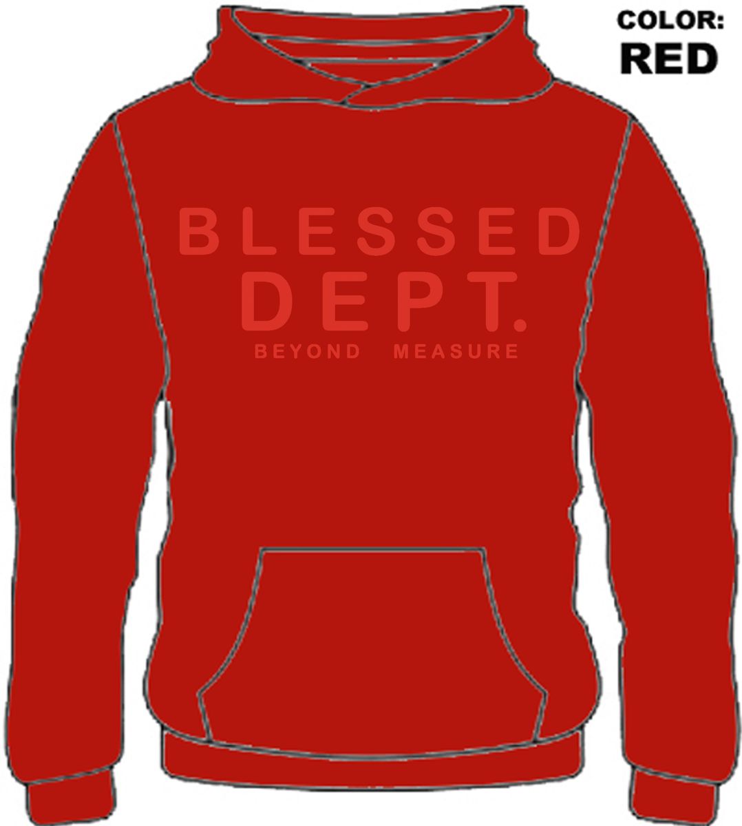 HOODIE - BLESSED RED (HOODIE - BLESSED RED)