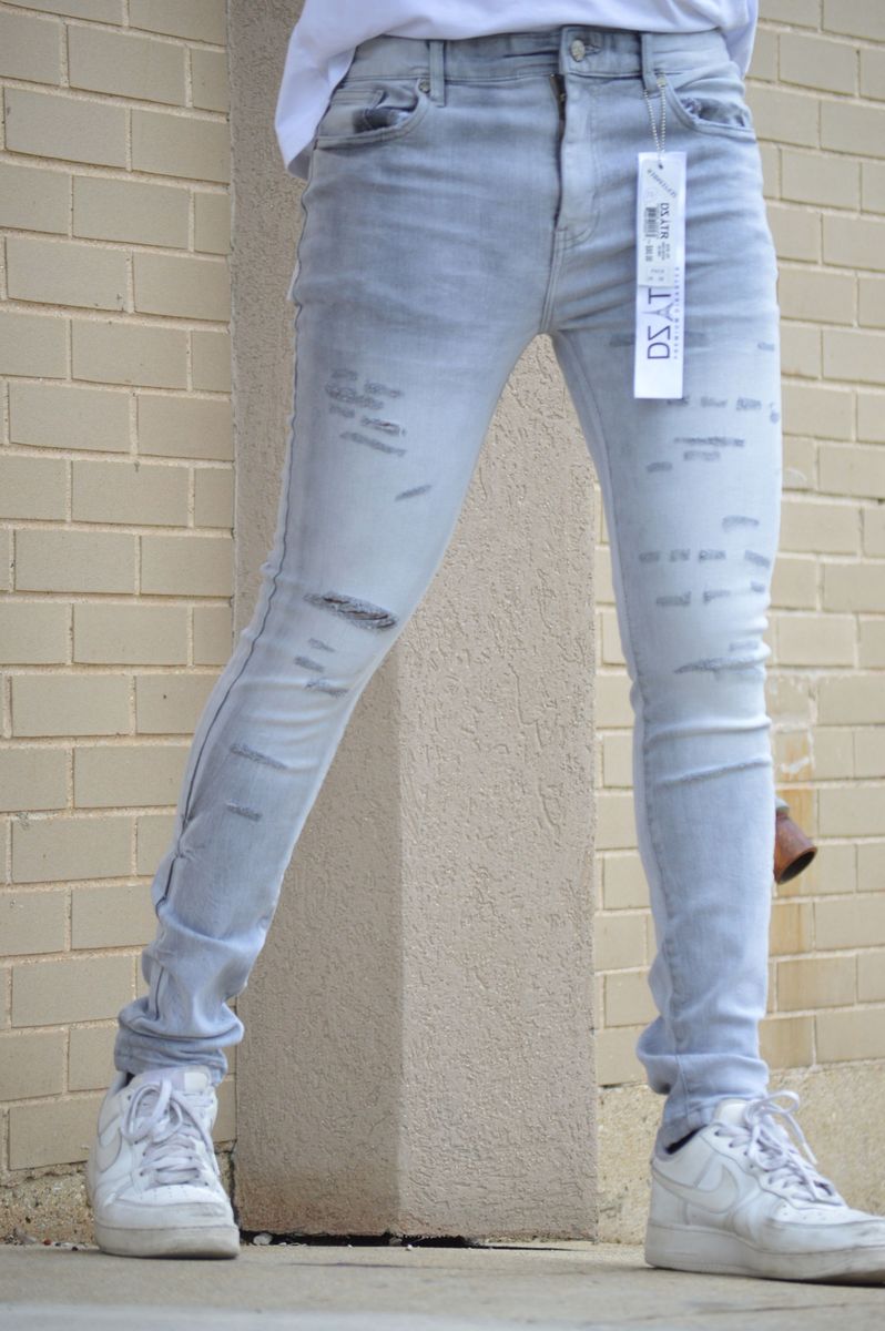 SUPER STRETCH DENIM - SLIM FIT - ICE GREY(DZTR-291)