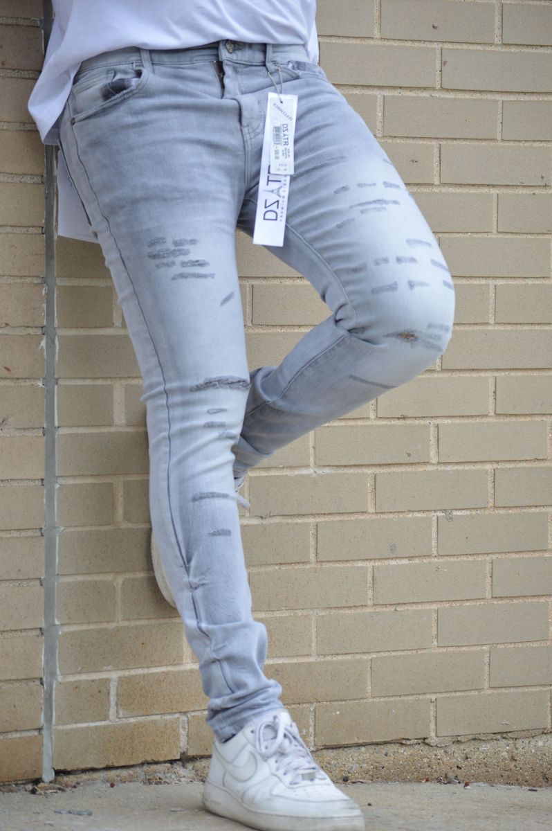 SUPER STRETCH DENIM - SLIM FIT - ICE GREY(DZTR-291)