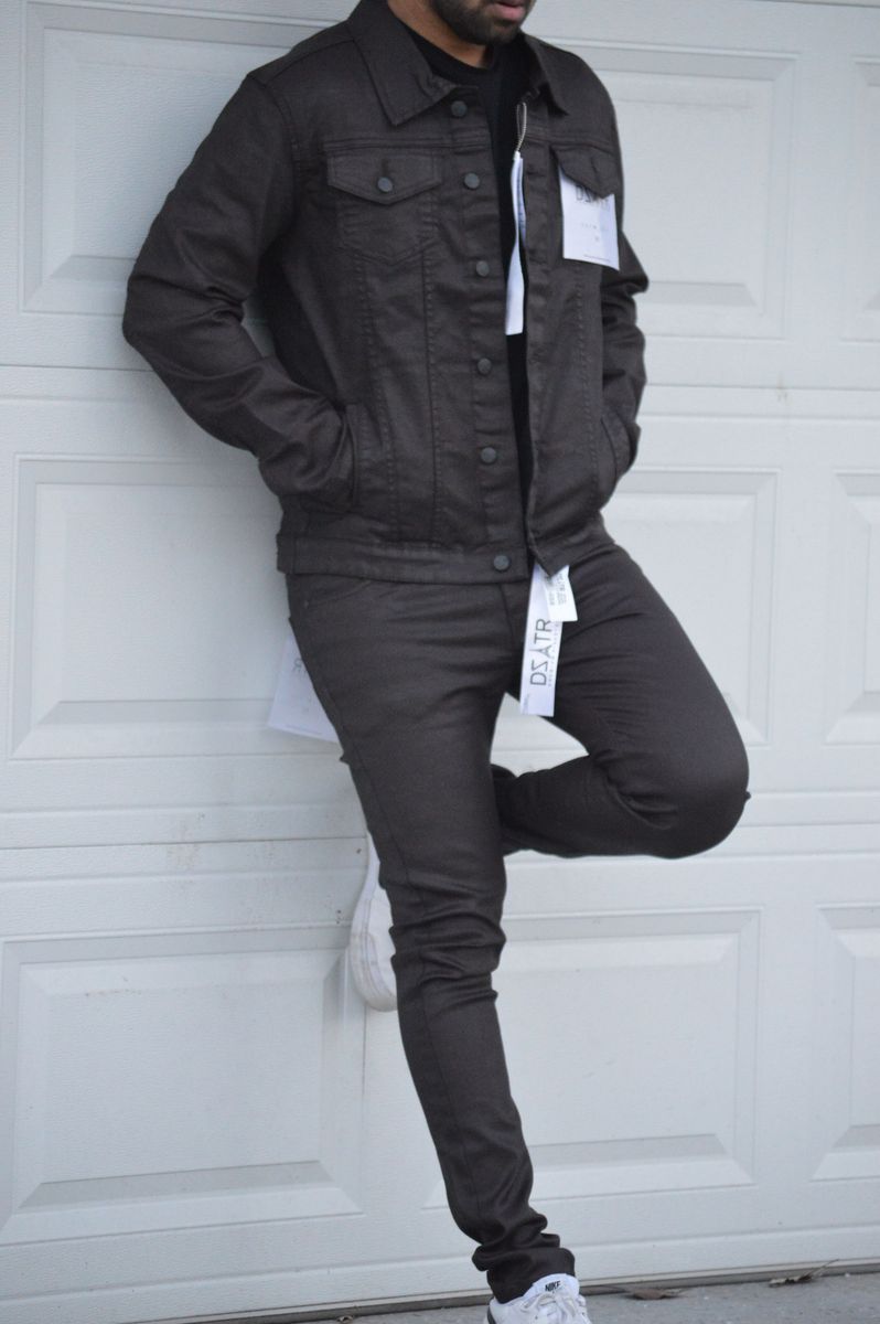 "WAX JACKET" - MAROON-BLK