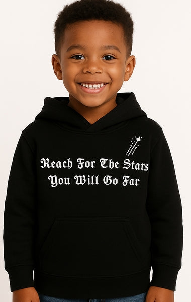 KIDS HOODIE - STARS - BLACK