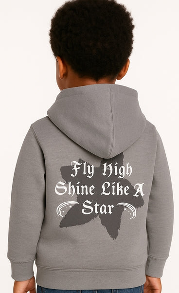 KIDS HOODIE - STARS - GREY