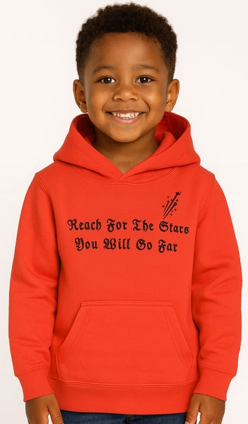 KIDS HOODIE - STARS - RED