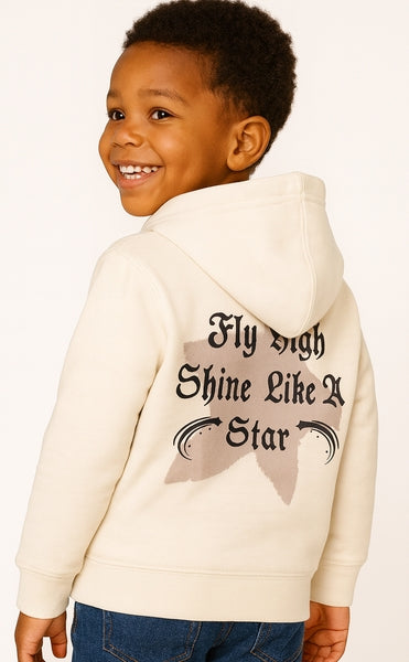 KIDS HOODIE - STARS - BEIGE