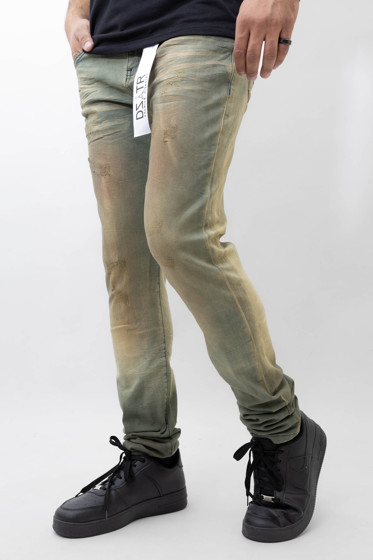 MENS CLASSIC ULTRA STRETCH DENIM - BROWN DIRT-471