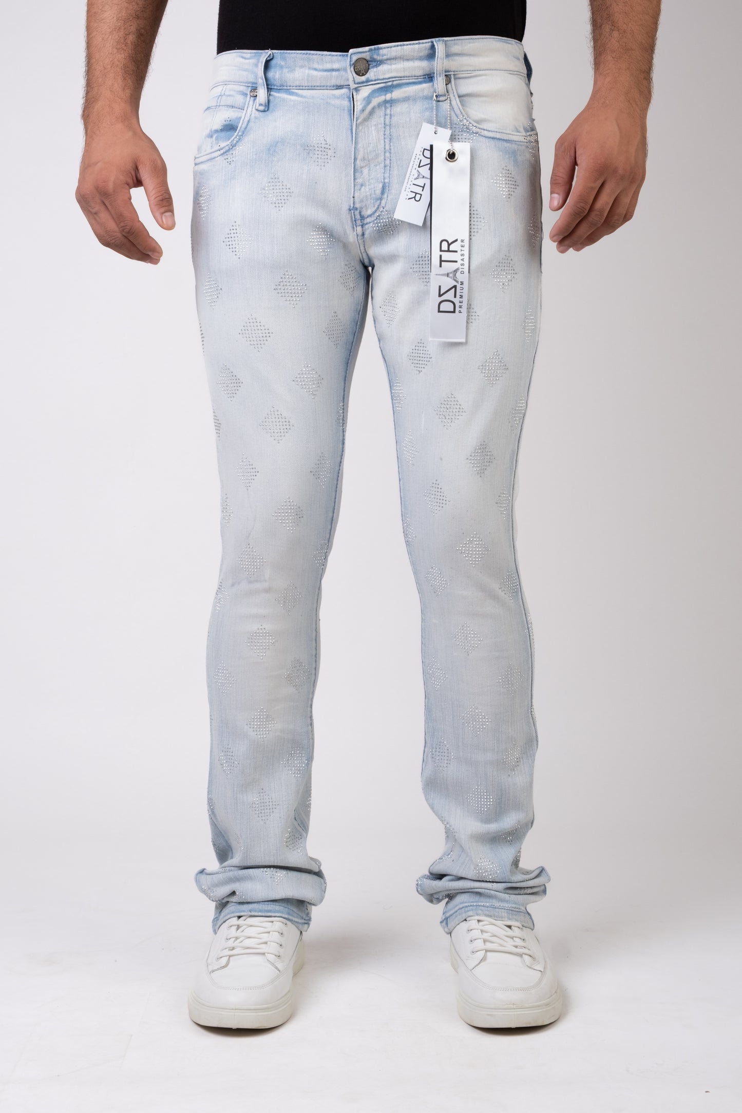 MENS STACKED ULTRA STRETCH DENIM -ICE DIAMOND DZTR -450