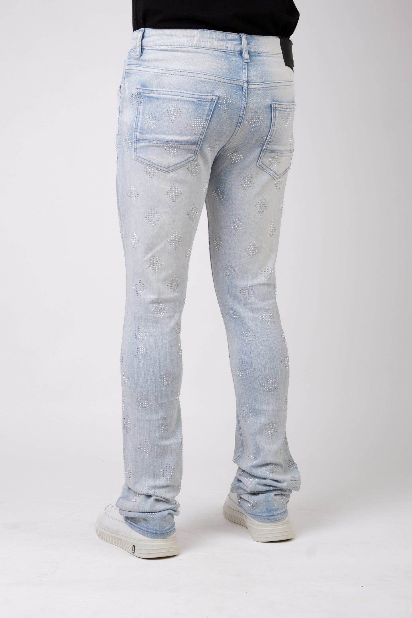 MENS STACKED ULTRA STRETCH DENIM -ICE DIAMOND DZTR -450