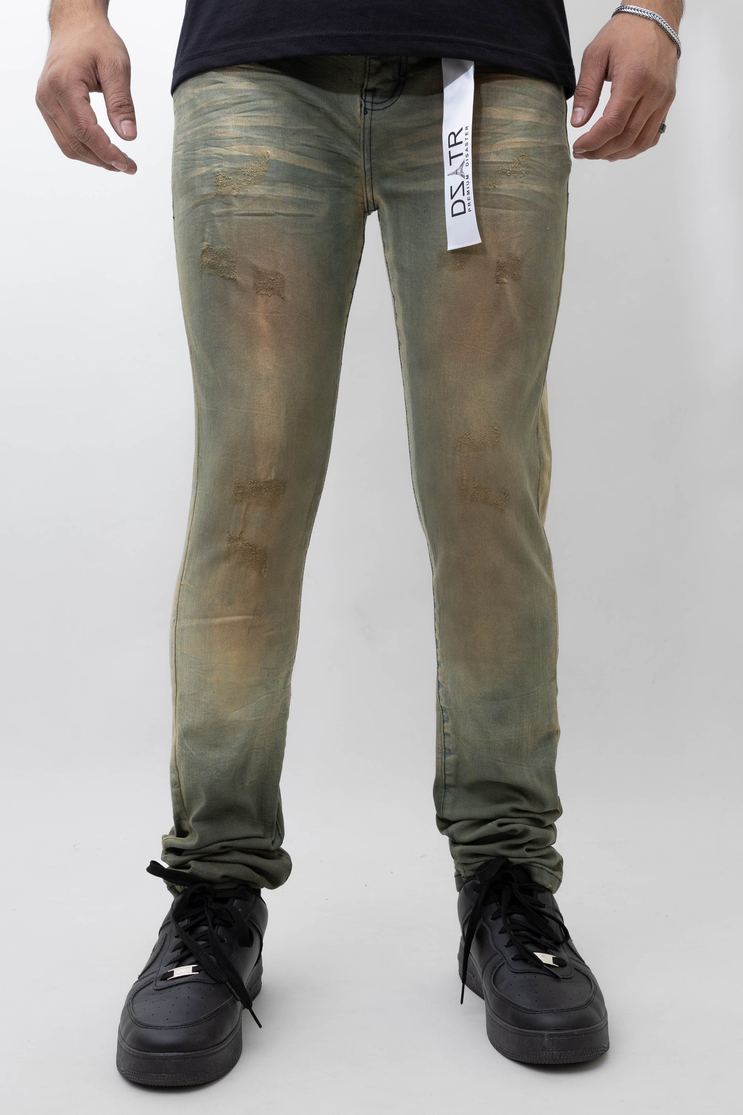 MENS CLASSIC ULTRA STRETCH DENIM - BROWN DIRT-471