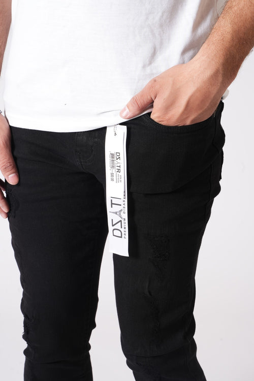 "Black 3D Ripped" - 351