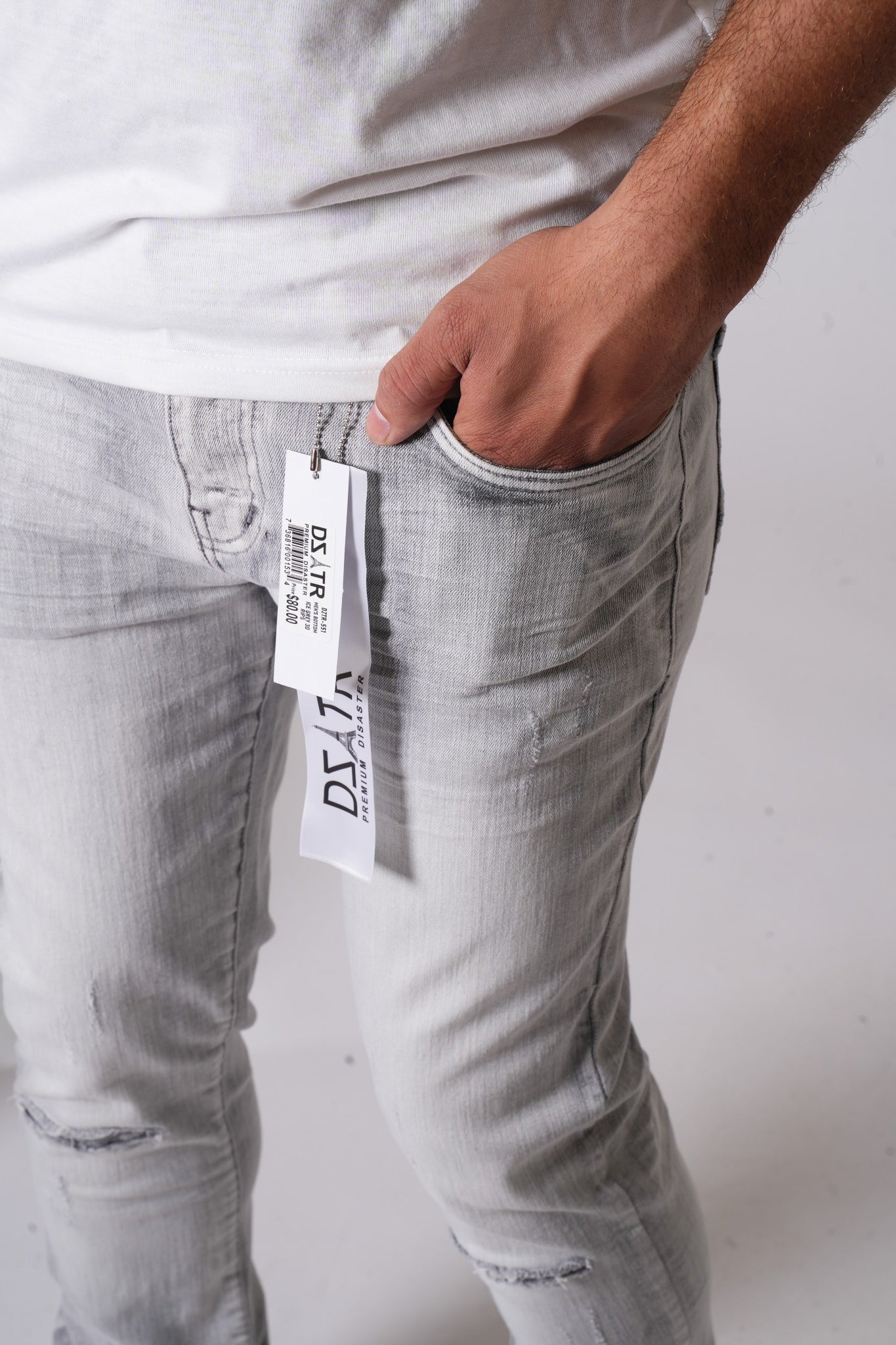 "Ice Grey 3D Rips" DZTR - 551