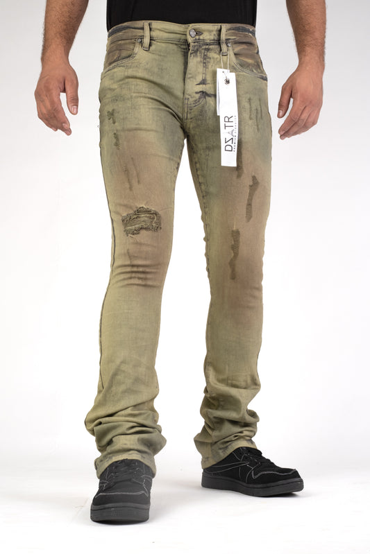 MENS CLASSIC ULTRA STRETCH DENIM - VINTAGE STACKED DZTR-468