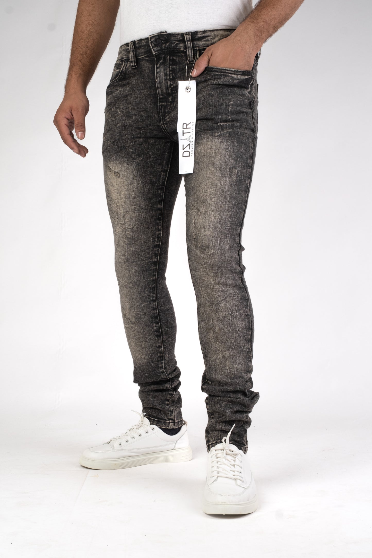 MENS CLASSIC ULTRA STRETCH DENIM - BLACK VINTAGE DZTR-478