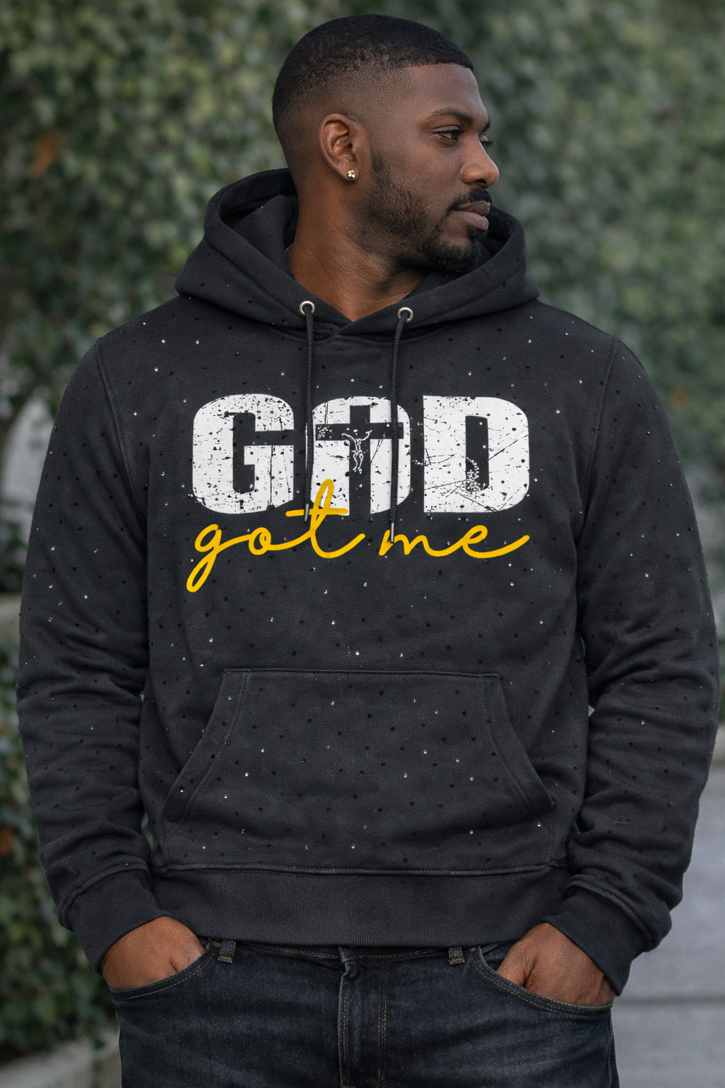 "MEN STONE HOODIE" -GOD