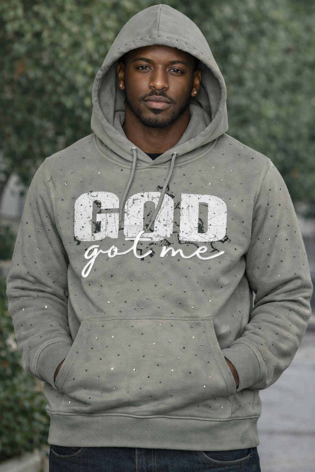 "MEN STONE HOODIE"-GOD