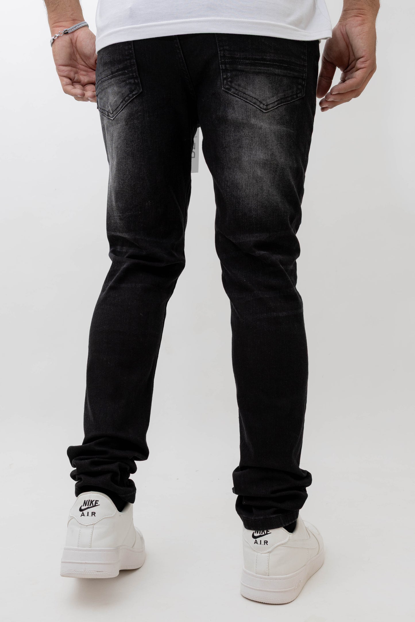 MENS SKINNY ULTRA STRETCH DENIM -BLACK DZTR -414