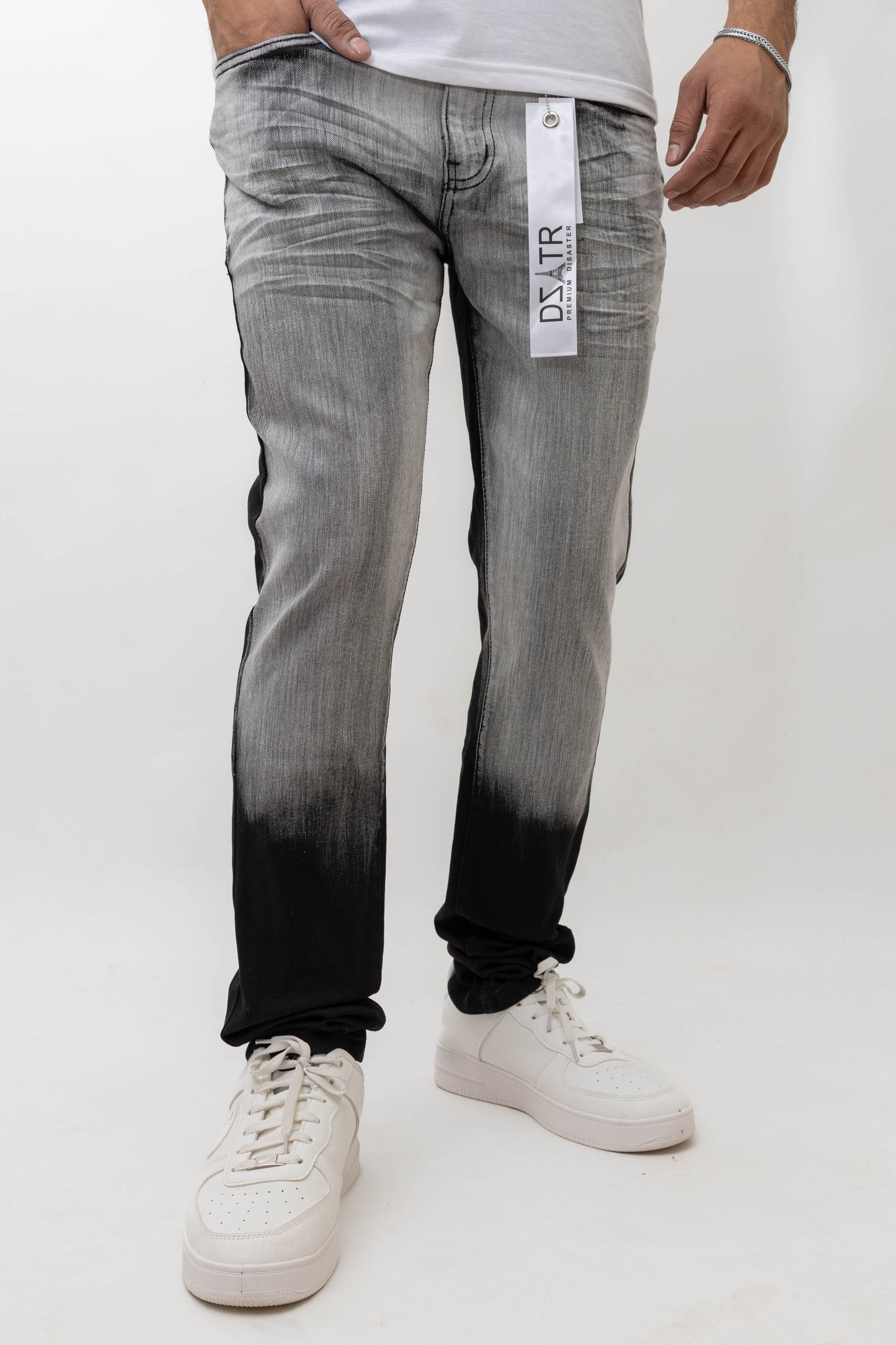 MENS CLASSIC ULTRA STRETCH DENIM -BLACK DZTR -454