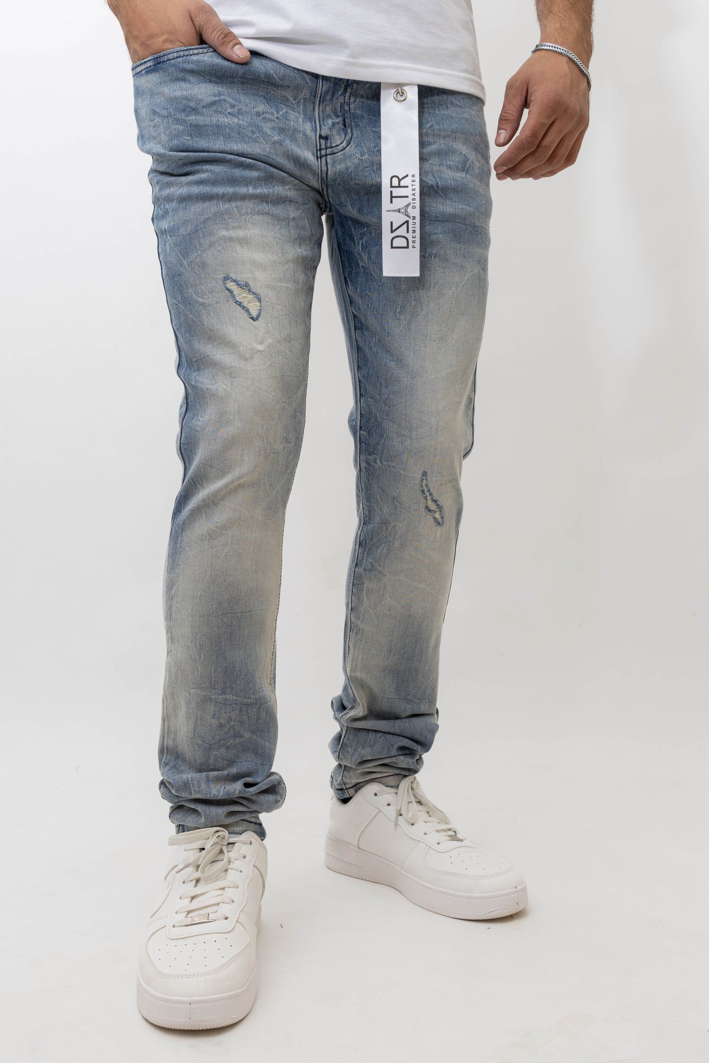 MENS SKINNY ULTRA STRETCH DENIM -MID VINTAGE DZTR -472