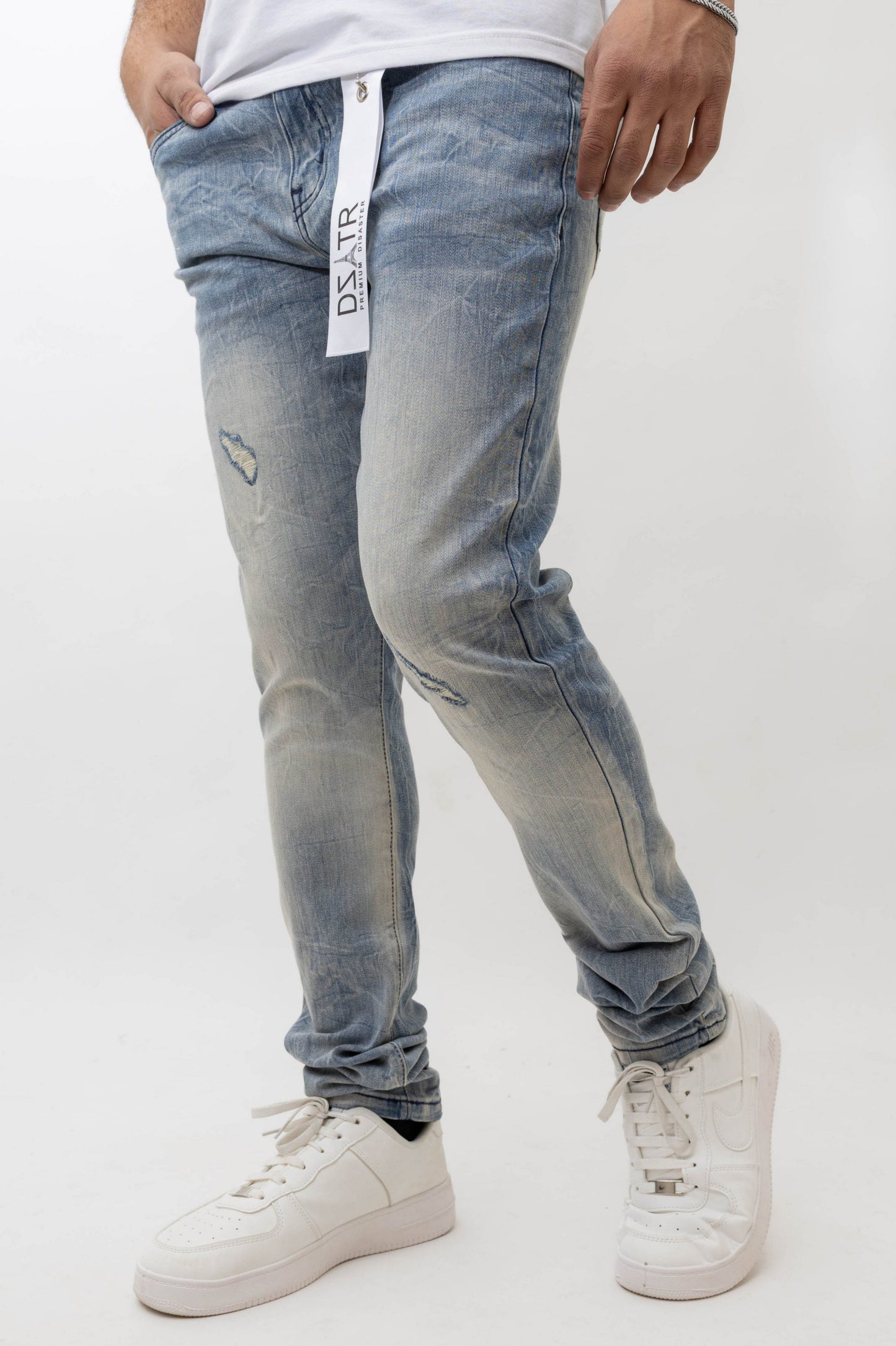 MENS SKINNY ULTRA STRETCH DENIM -MID VINTAGE DZTR -472