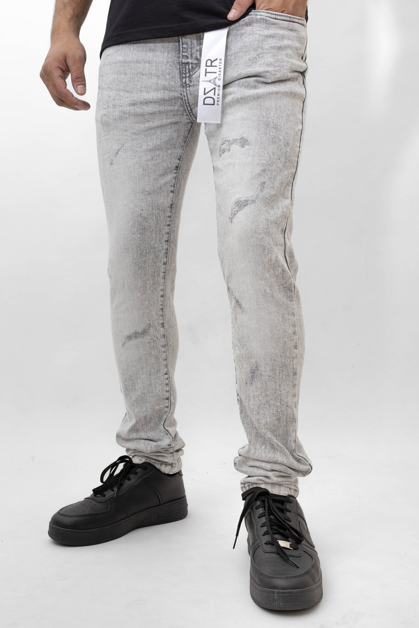 MENS CLASSIC ULTRA STRETCH DENIM -GREY DZTR -432