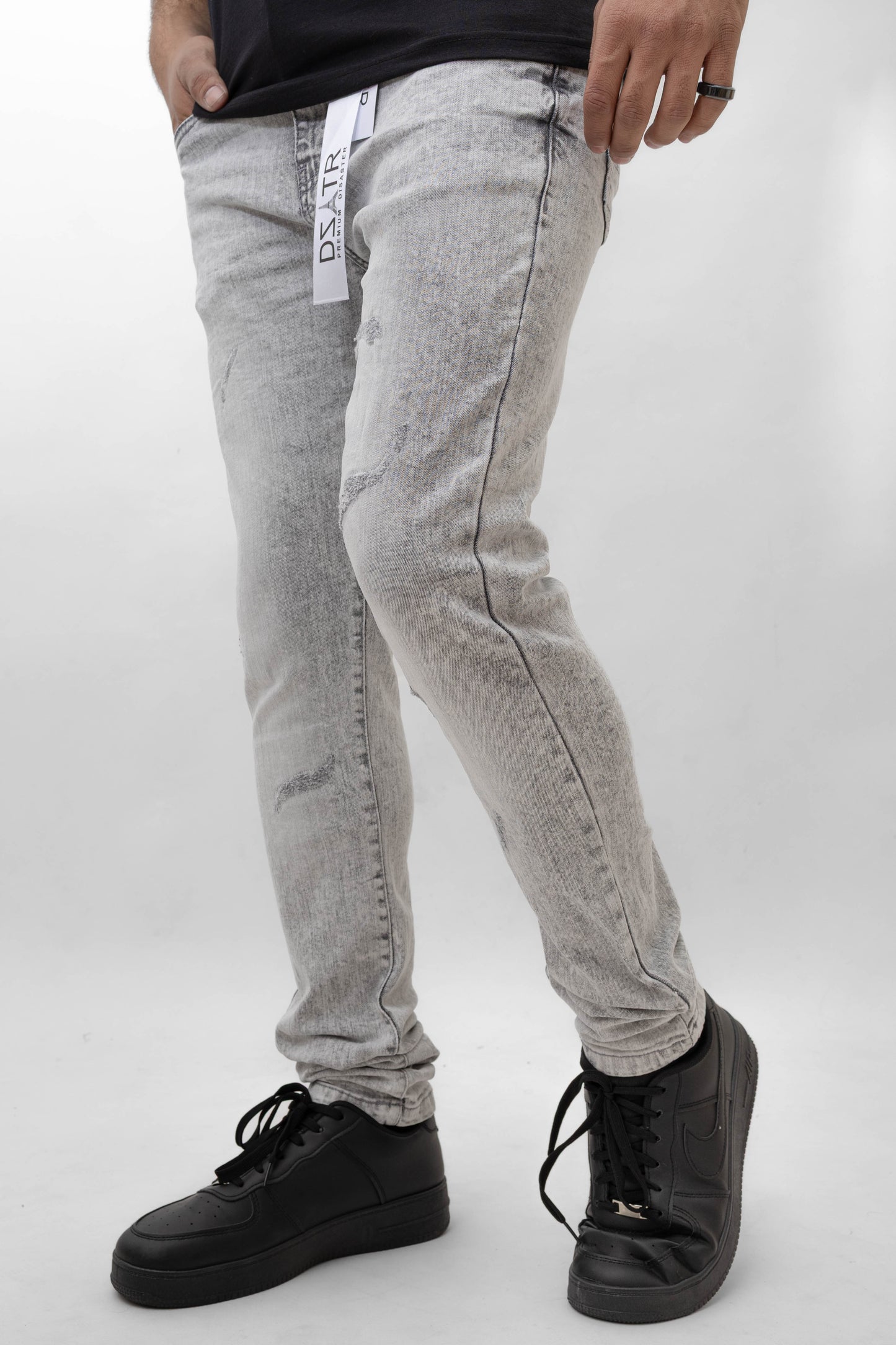 MENS CLASSIC ULTRA STRETCH DENIM -GREY DZTR -432
