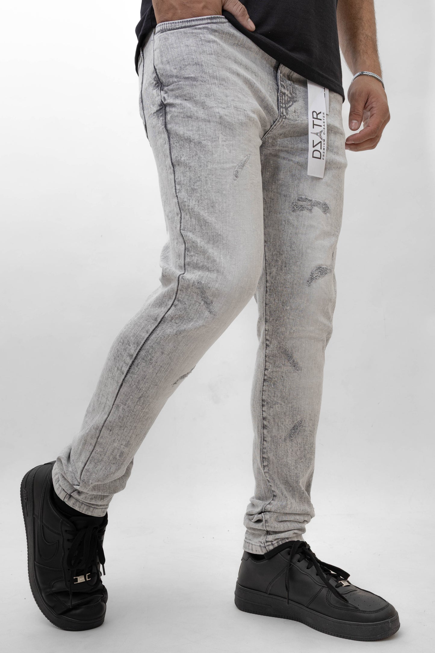 MENS CLASSIC ULTRA STRETCH DENIM -GREY DZTR -432