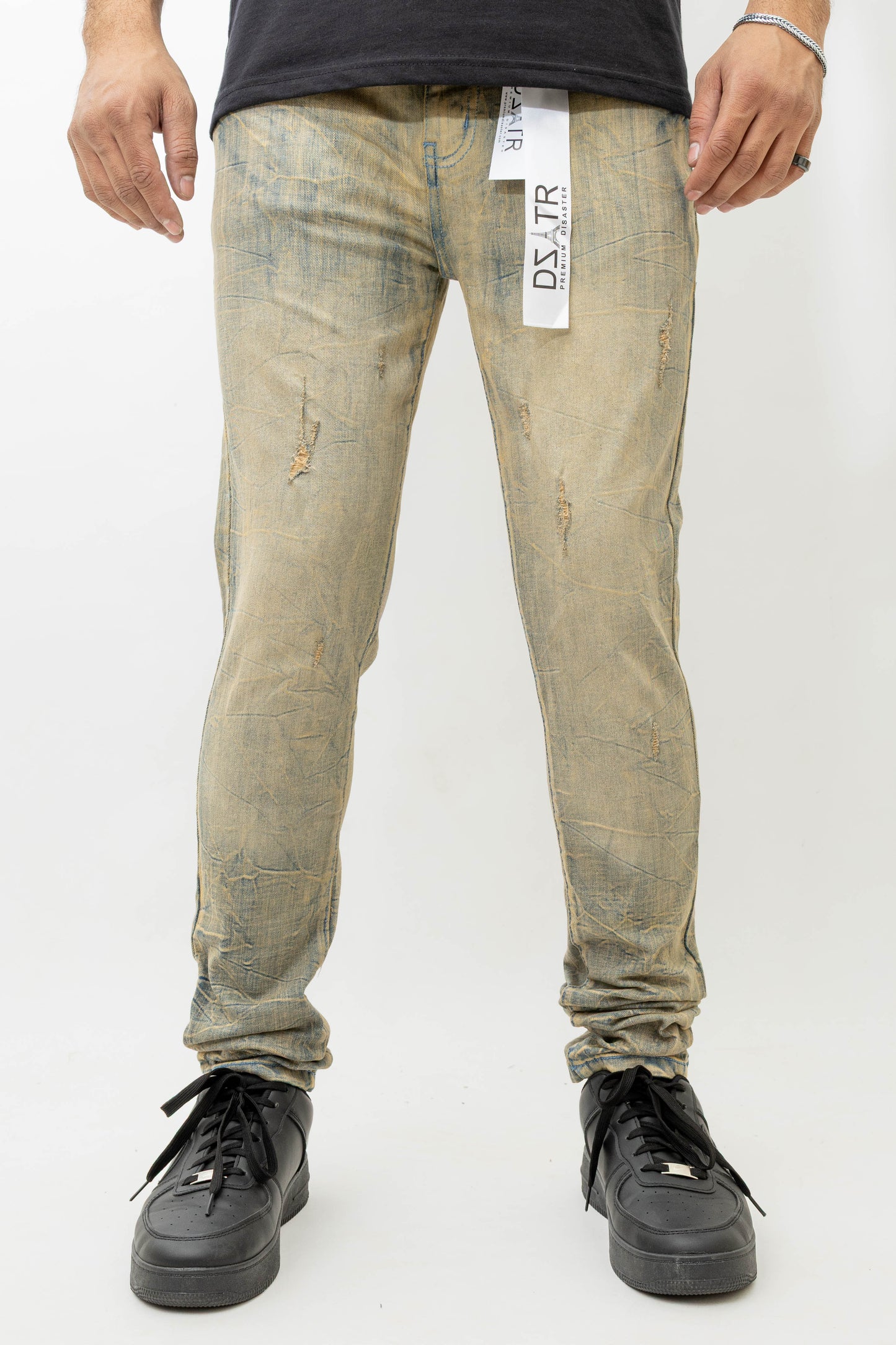 MENS SKINNY ULTRA STRETCH DENIM -ICE VINTAGE DZTR -438