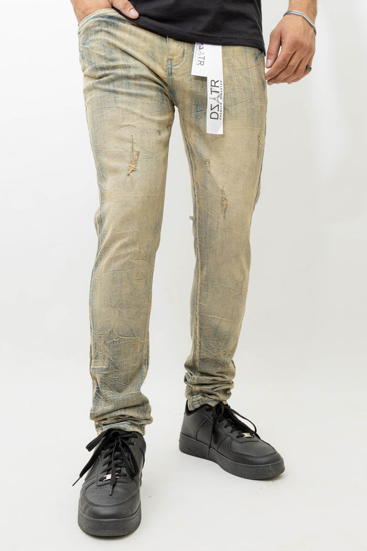 MENS SKINNY ULTRA STRETCH DENIM -ICE VINTAGE DZTR -438
