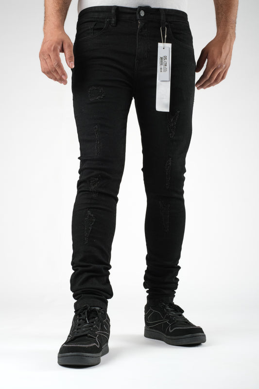 MENS CLASSIC ULTRA STRETCH DENIM - JET BLACK DZTR-351