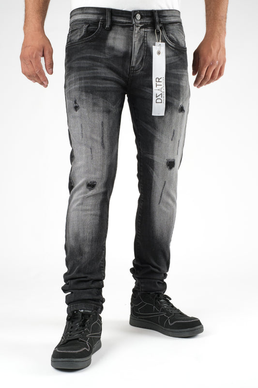 MENS CLASSIC ULTRA STRETCH DENIM - BLACK DZTR-411