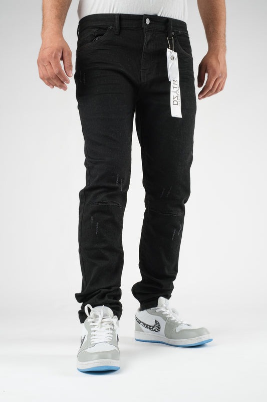 MENS CLASSIC ULTRA STRETCH DENIM - JET BLACK DZTR-350